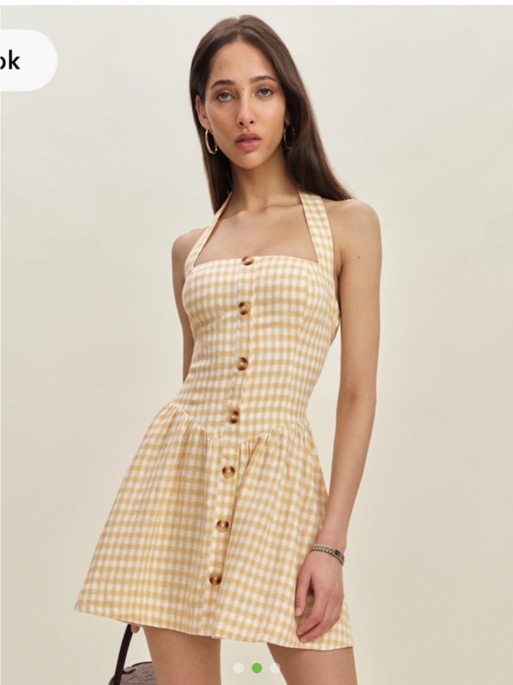 REFORMATION MARIELA Gingham Mini Dress
